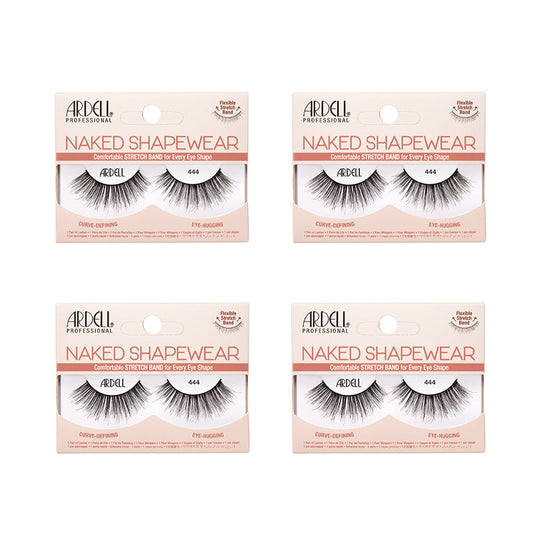 Four packages of Ardell Naked Shapewear false eyelashes on a white background