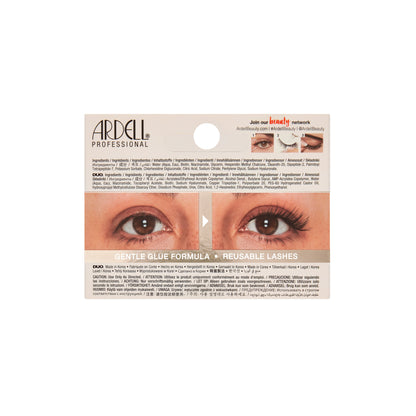 Ardell Nourish Lashes backside of packaging with images of eyes wearing the product.
