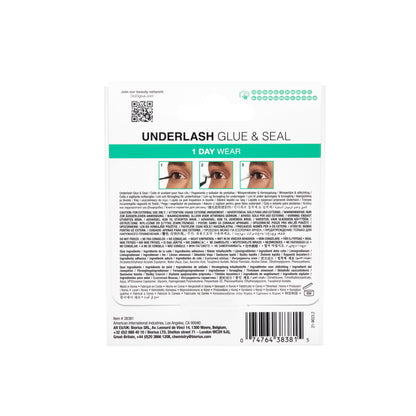 Back of Duo Underlash Glue & Seal 1 Day Wear packaging