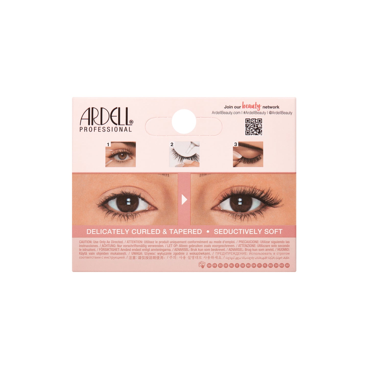 Ardell eyelash packaging with product display on a white background