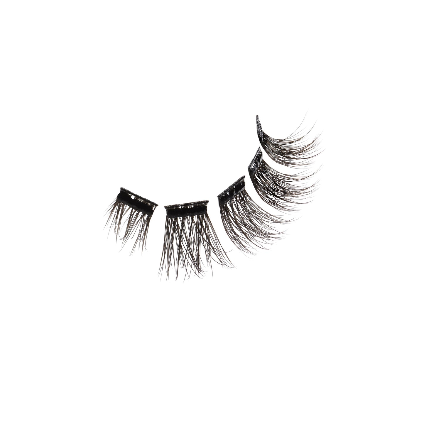 Floating set of Ardell Faux Mink Natural Lashes on white background