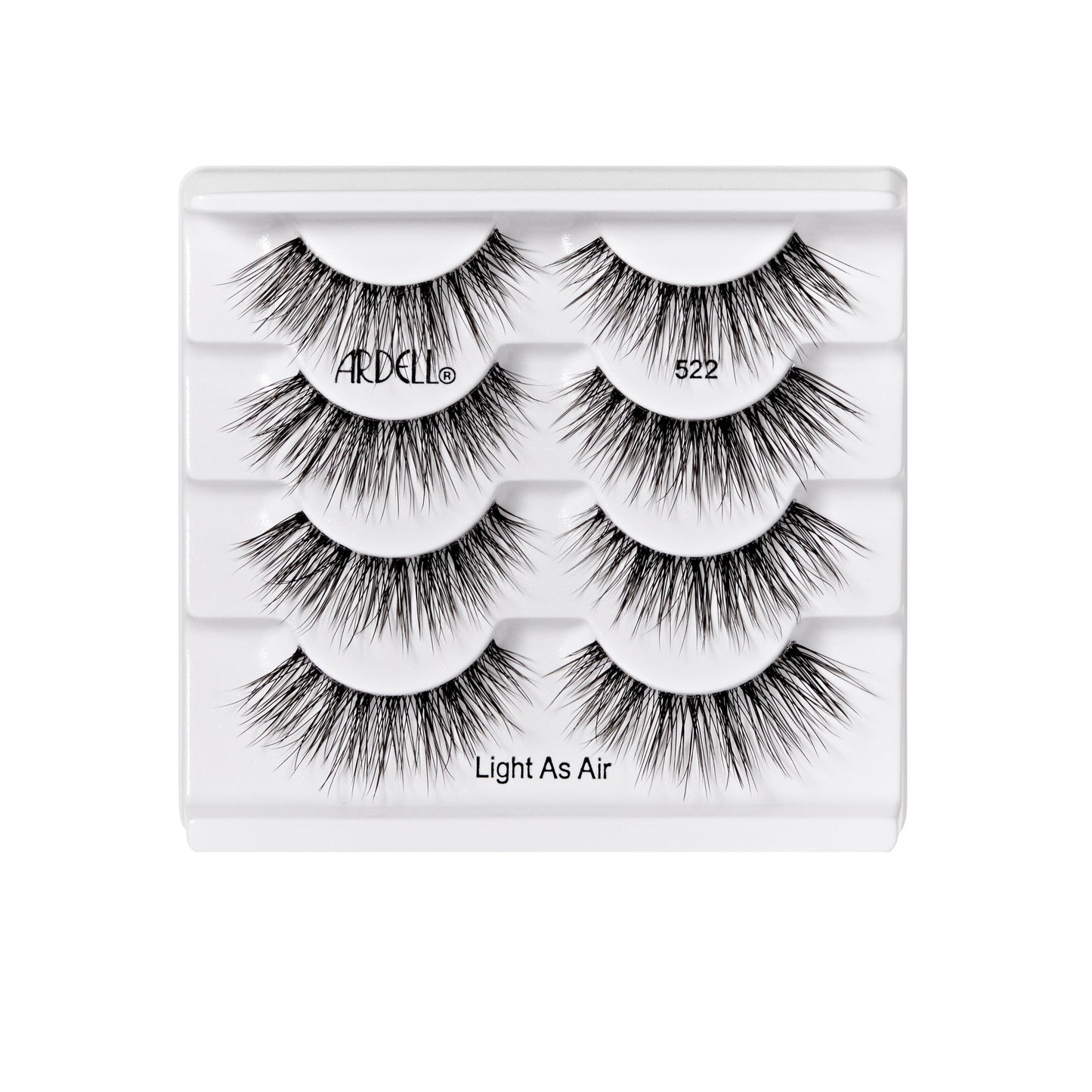 Ardell Light As Air 4pk 522 packaging with four pairs on a white background