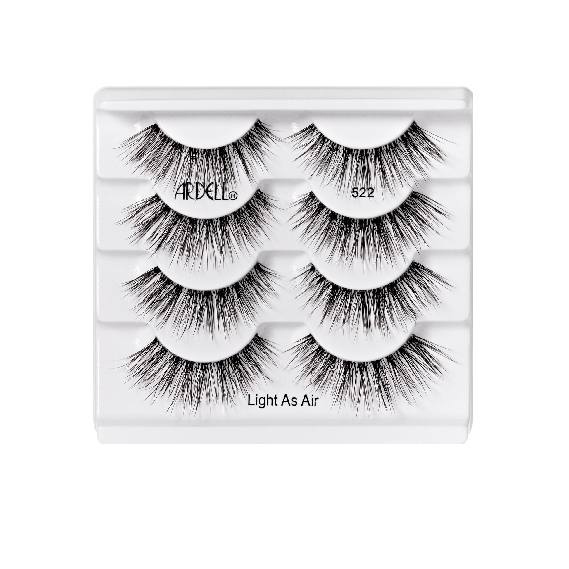 Ardell Light As Air 4pk 522 packaging with four pairs on a white background