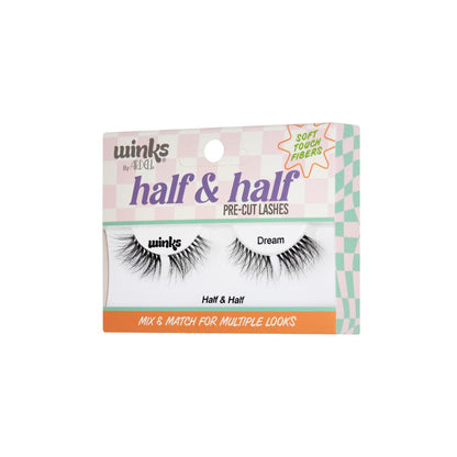 Angle package of Winks Half & Half Pre-Cut Lashes Dream