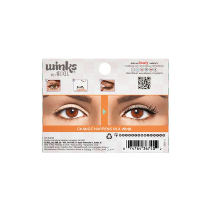 Back packaging of Winks Half & Half Pre-Cut Lashes Dream