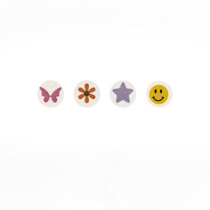 Winks Be Yourself Wish + Vibez Lashes & Patches sample patches lay in white color setting