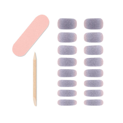 16-piece nail strip, 1-piece mini nail file and 1-piece orange wood stick in lavender bliss variant from Ardell.