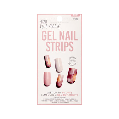 Front view of Ardell Nail Addict Gel Nail Strips wall-hooked pack.