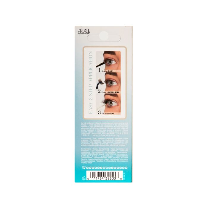 Ardell Seamless Underlash Extensions Mini Kit Light As Air – Back of box with instructions and contents list.