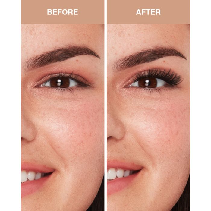 Kitten Eye lash extensions featured on almond eyes, creating a subtle winged lash effect.