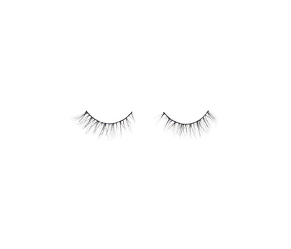 Ardell's Ecolashes 454 with multi-layered, medium volume, medium length fibers and rounded shape lash