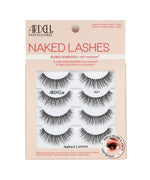 Front view of an Ardell Naked Lash 421 faux lashes set in complete multipack retail wall hook packaging