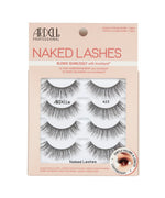 Front view of an Ardell Naked Lash 423 faux lashes set in complete multipack retail wall hook packaging