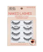 Front view of an Ardell Naked Lash 424 faux lashes set in complete multipack retail wall hook packaging