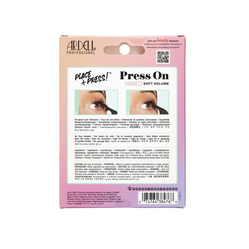 Ardell Press On Lashes packaging with product images and text on a white background